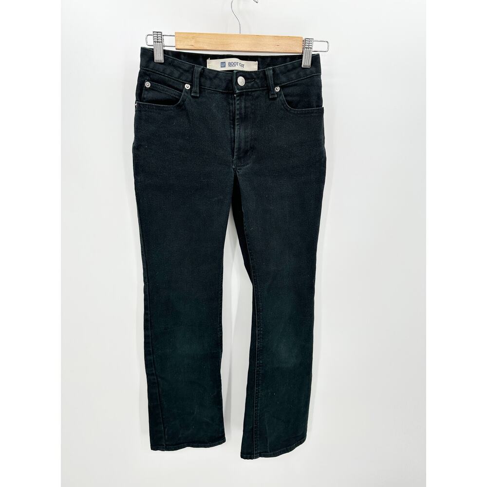 Gap Bootcut Stretch Black Denim Jeans Cotton Blend Womens Size 0R